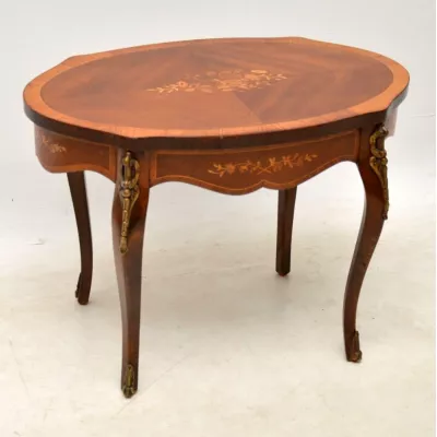 Antiker Nussbaum Sofatisch Couchtisch französisch ca 1920