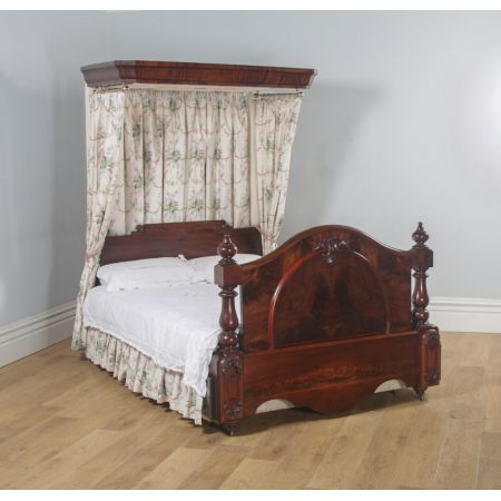Viktorianisches Mahagoni Doppelbett Kingsize antik englisch  ca 1870