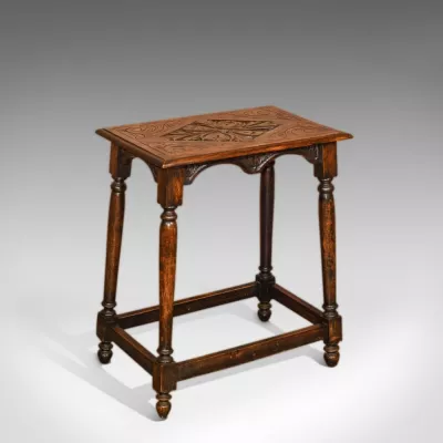 Viktorianischer original antiker Beistelltisch Eiche ca 1890