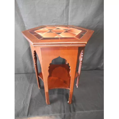 Antiker britischer Arts and Crafts Beistelltisch Mahagoni ca 1890