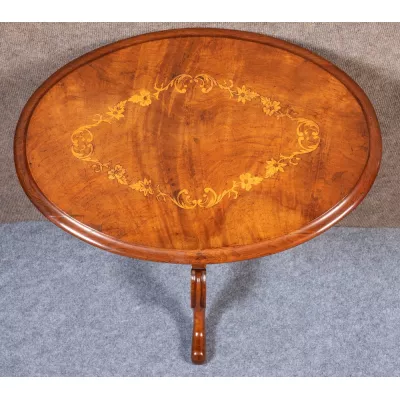 Viktorianischer Nussbaum Beistelltisch antik englisch ca 1890