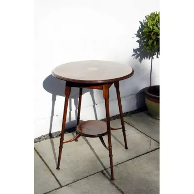 Edwardianischer antiker Mahagoni Beistelltisch can 1900