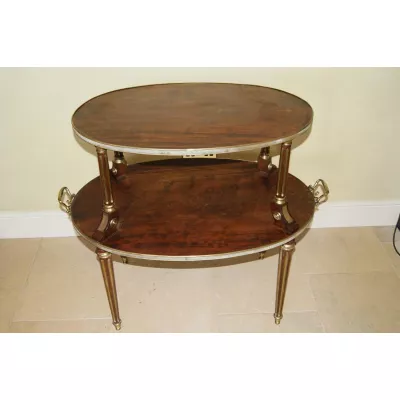 Französischer Mahagoni Beistelltisch Etagere antik ca 1850