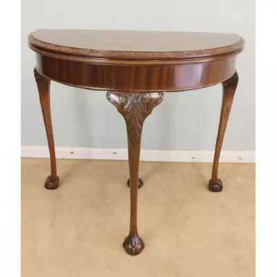 Antiker Mahagoni Beistelltisch Kartentisch englisch ca 1920