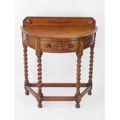 Edwardianischer Eichen Beistelltisch Konsolentisch antik ca 1890