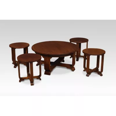 Antike Art Deco Beistelltische Sofatisch Nussbaum Massivholz ca 1920