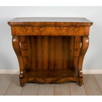 Französischer, original antiker Art Deco Beistelltisch Nussbaum 19. Jh