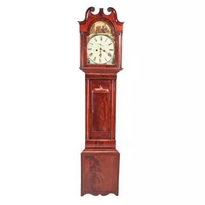 Antike Englische Mahagoni Standuhr ca. 19. Jh.