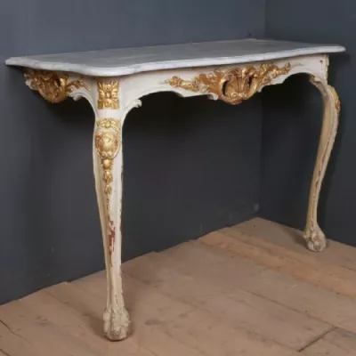 Französischer Konsolentisch Massivholz Beistelltisch bemalt antik ca 1860