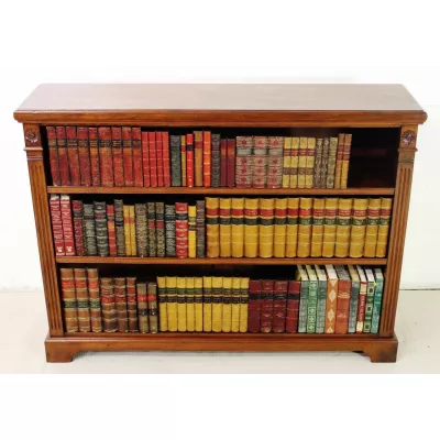 Edwardianisches Nussbaum Bücherregal antik englisch ca. 1900