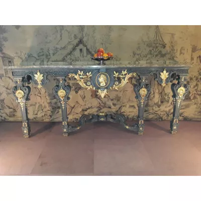 Französischer Antiker vergoldeter Kalkholz Tisch ca. 18. Jh.