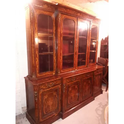 Antiker englischer Massivholz Bücherschrank 20. Jh