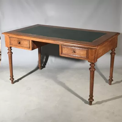 Englischer Viktorianischer Eichen Schreibtisch antik ca. 1860