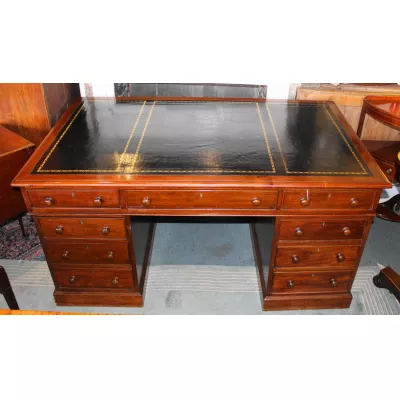 Antiker Englischer Mahagoni Schreibtisch viktorianisch ca. 1860 