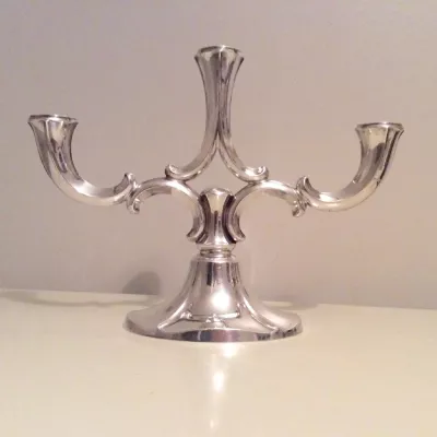 Jugendstil Silber Kerzenständer antik ca 1910