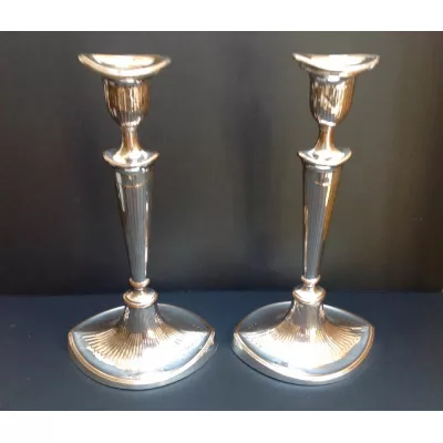 Antike versilberte Kerzenständer original englisch ca 1800