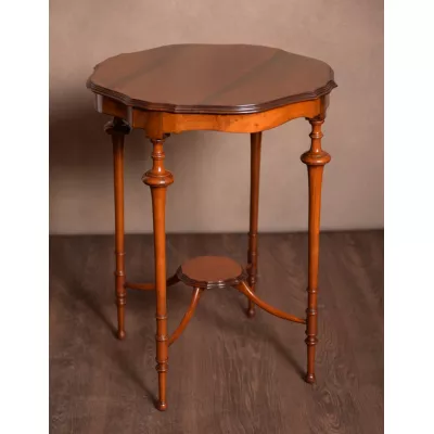 Edwardianischer englischer Nussbaum Beistelltisch antik ca 1890