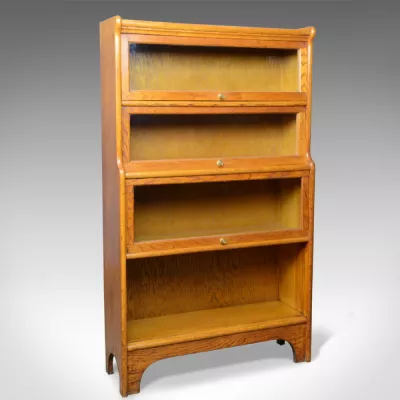 Edwardianisches Antikes Eichen Globe Wernicke Bücherregal englisch ca. 1910