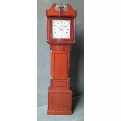 Englische Eichen Mahagoni Standuhr antik ca. 1800