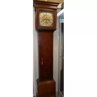 Englische Antike Eichen Uhr von Merdan Nottingham ca. 1800