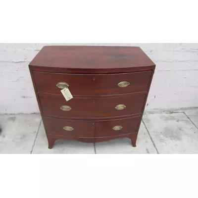 Antike georgianische Mahagoni Kommode Bowfront britisch 18. Jh