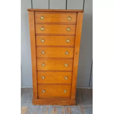 Englische Wellington Kommode Eiche antik ca 1880