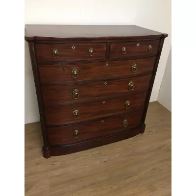 Regency Mahagoni Kommode Bowfront antik circa 1820