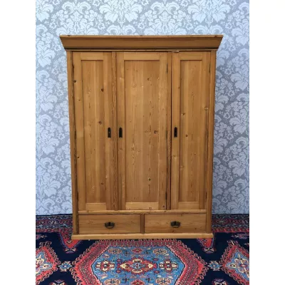 Antiker niederländischer Weichholz Kleiderschrank Kiefer ca 1920