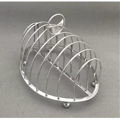 Georgianischer Englischer Antiker Toastständer aus Silber ca. 18. Jahrhundert