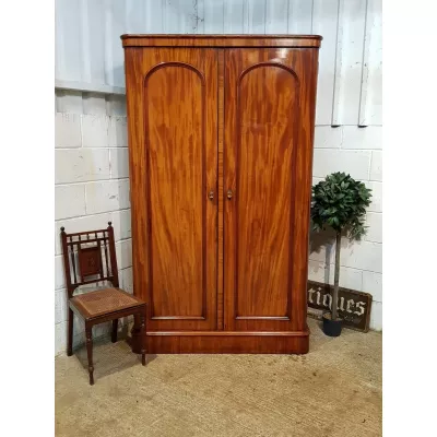 Antiker viktorianischer Mahagoni Kleiderschrank englisch ca 1880