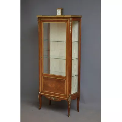 Britische viktorianische antike Palisander Vitrine ca 1880
