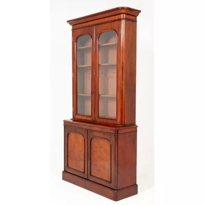 Viktorianischer Englischer Mahagoni Bücherschrank antik ca. 1860