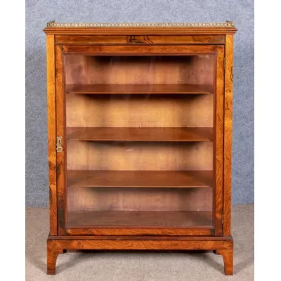 Antiker Englischer Palisander verglaster Bücherschrank ca. 1860