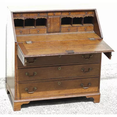 Georgianischer antiker Eichen Sekretär britisch ca 1800