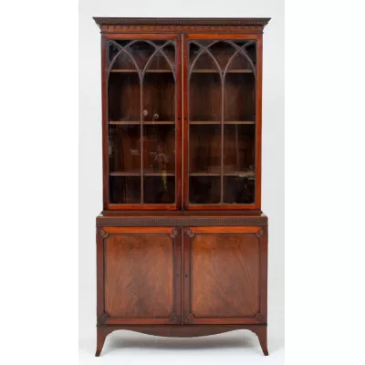 Antiker Mahagoni Bücherschrank englisch ca 1920