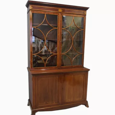 Georgianischer Mahagoni Bücherschrank antik englisch ca 1880