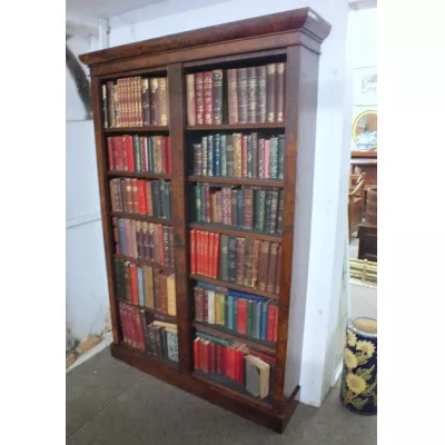 Viktorianisches Nussbaum Bücherregal antik britisch ca 1850