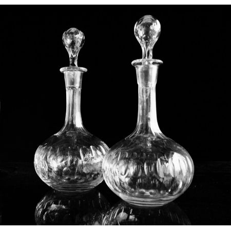 Viktorianische antike Weinkaraffen Glas englisch ca 1880