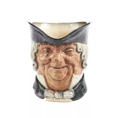 Antiker englischer Keramik Krug Person bemalt Royal Doulton 1920