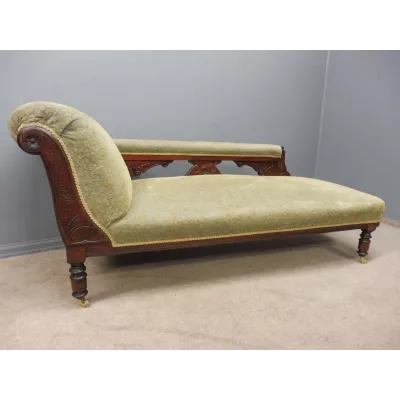 Viktorianische Nussbaum Chaiselongue antik englisch ca 1900