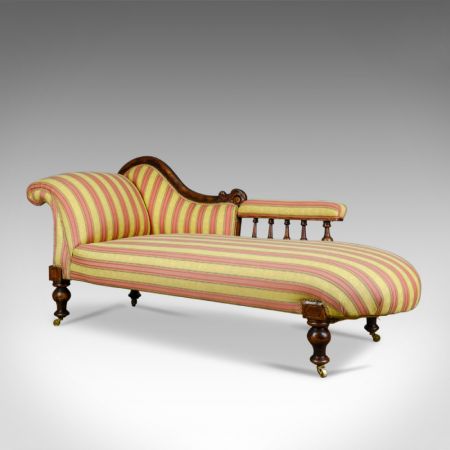 Antike viktorianische Chaise Longue Mahagoni englisch ca 1870