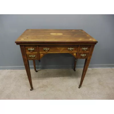 Britischer Palisander Schreibtisch Kartentisch original antik ca 1890