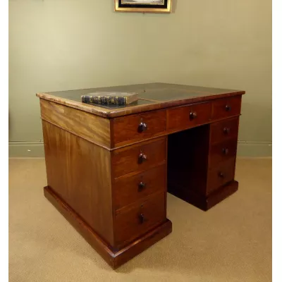 Antiker britischer Mahagoni Schreibtisch Partners Desk ca 1840