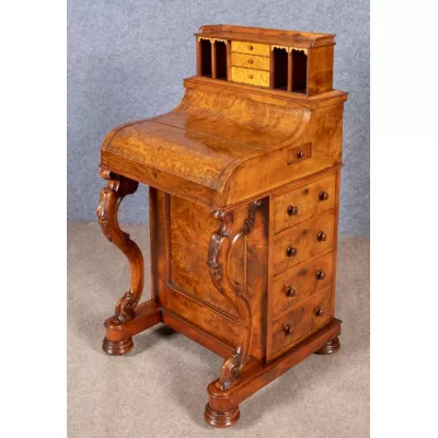 Viktorianischer Davenport Schreibtisch Nussbaum antik ca 1880