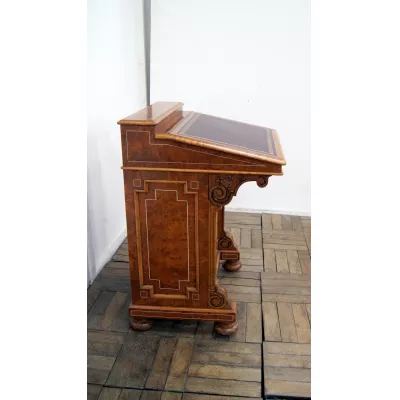 Britischer original antiker Amboina Schreibtisch ca 1870