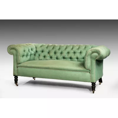 Edwardianisches Antikes Englisches Chesterfield Sofa ca. 1900