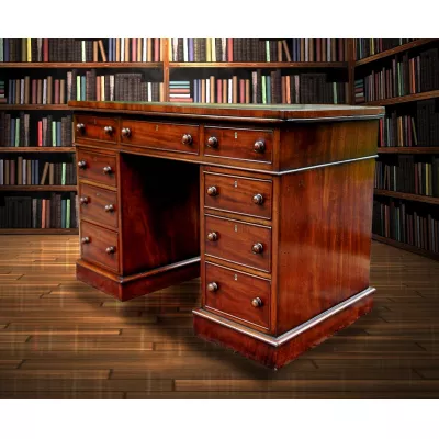 Antiker Mahagoni Schreibtisch britisch ca 1850
