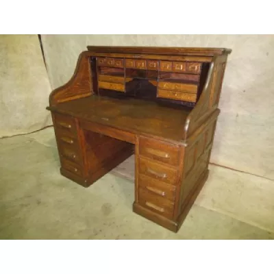 Edwardianischer antiker Schreibtisch Eiche ca 1890