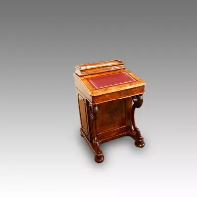 Viktorianischer Davenport Schreibtisch Nussbaum antik ca 1860