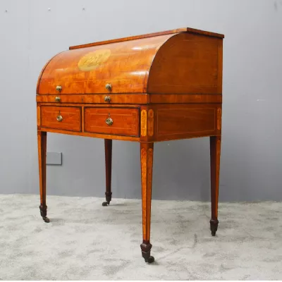 Georgianischer Mahagoni Sekretär Cylinder Desk antik ca 1810
